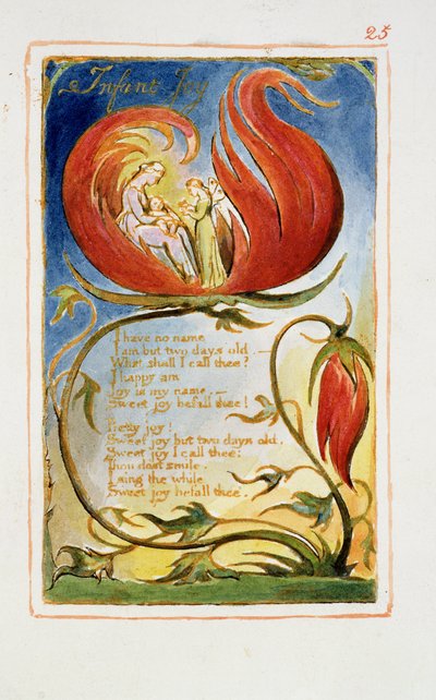 Infant Joy: lámina 25 de Canciones de Inocencia y de Experiencia (copia AA) c.1815-26 de William Blake